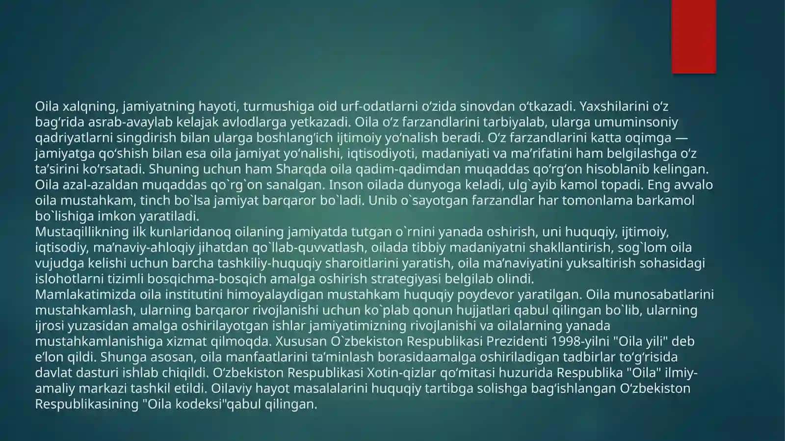 Oilalar bilan ishlashda ijtimoiy xodimning vazifalari, ularga qo'yiladigan talablar va majburiyatlar 4