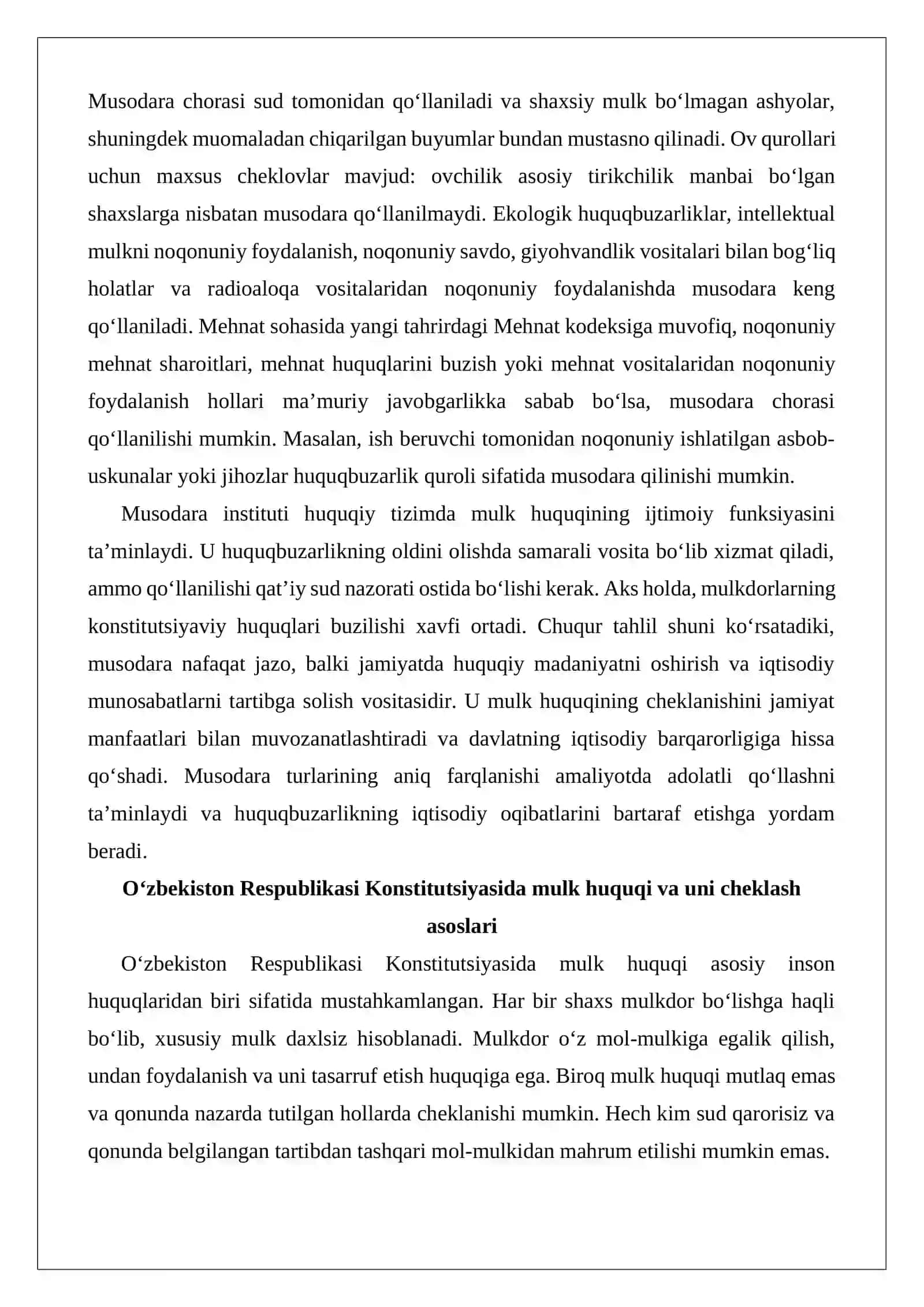 Narsani musodara qilish to‘g‘risidagi qarorni ijro etish bo‘yicha ish yuritish 4