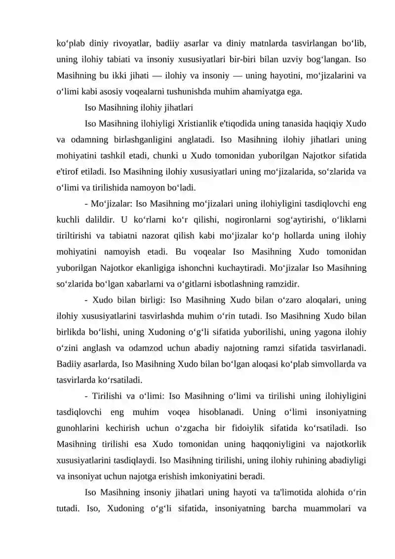 Tasviriy vositalar: Isoyi Masih haqidagi rivoyatlar 4