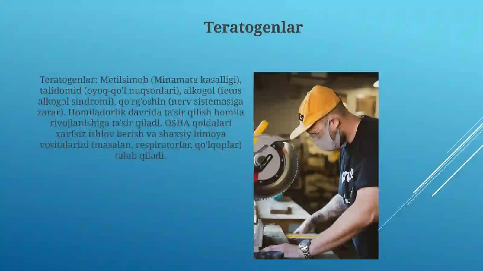 Ishlabchiqarish daqo'llaniladigan xavfliy uklar tur va ularni xavfsizligini ta'minlash choralari 4