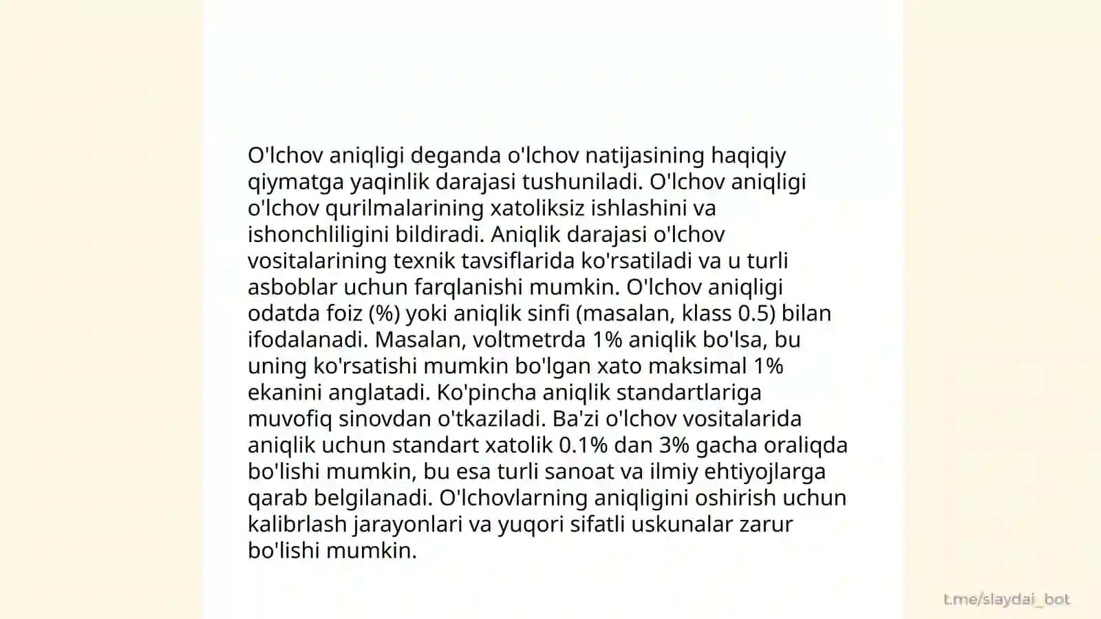 Metrologiya bo'yicha asosiy tushunchalar va ta'riflar to'g'risida 4