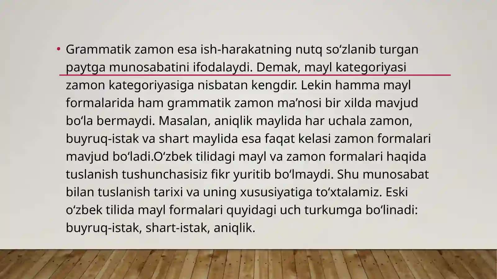Oʻzbektili va adabiyoti KafedrasiFan:oʻzbektili tarixibajardi:EshmamatovShahzodtekshirdi:MahmadiyevShavkatjonsuyunqulovich 4