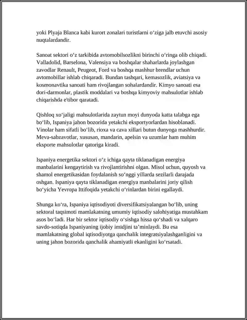 ISPANIYA DAVLATI IQTISODIYOTI 4