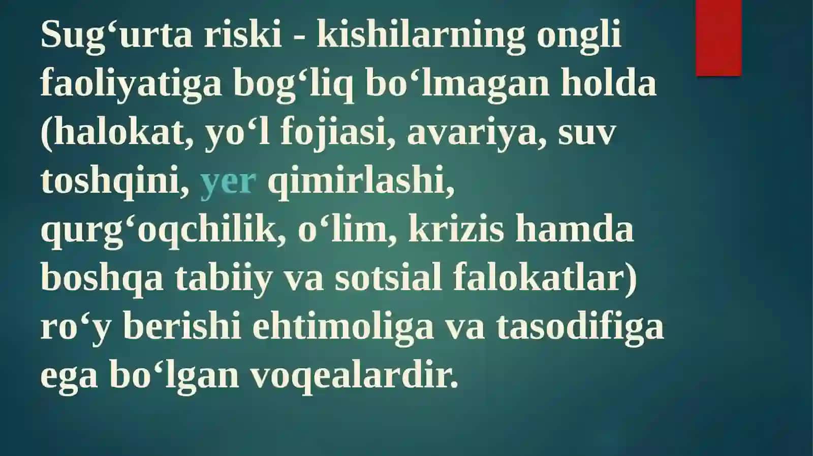 Sug’urta bozorini statistik o’rganish 4