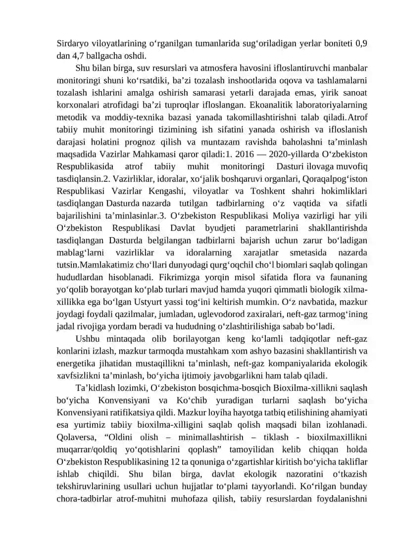 HUDUDLAR TARAQQIYOTINING EKOLOGIK JIHATLARI VA TABIATDAN FOYDALANISHNING MINTAQAVIY MUAMMOLARI 4