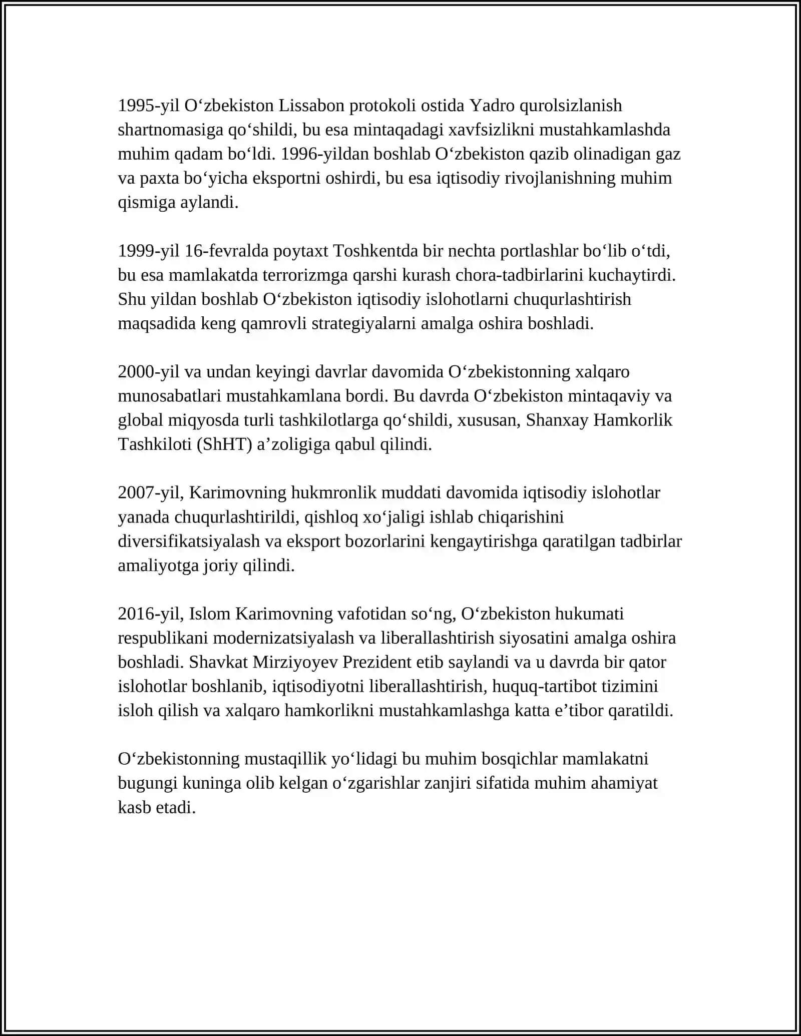 O'ZBEKISTONDA MUSTAQILLIK G'OYALARINING TARIXIY ASOSLARI 4