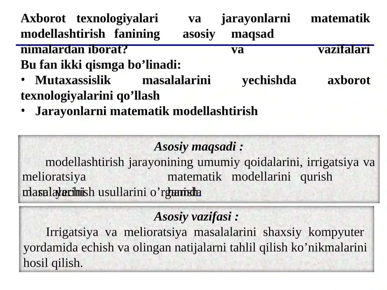 Axborot texnologiyalari va vajarayonlarni matematik modellashtirish 4