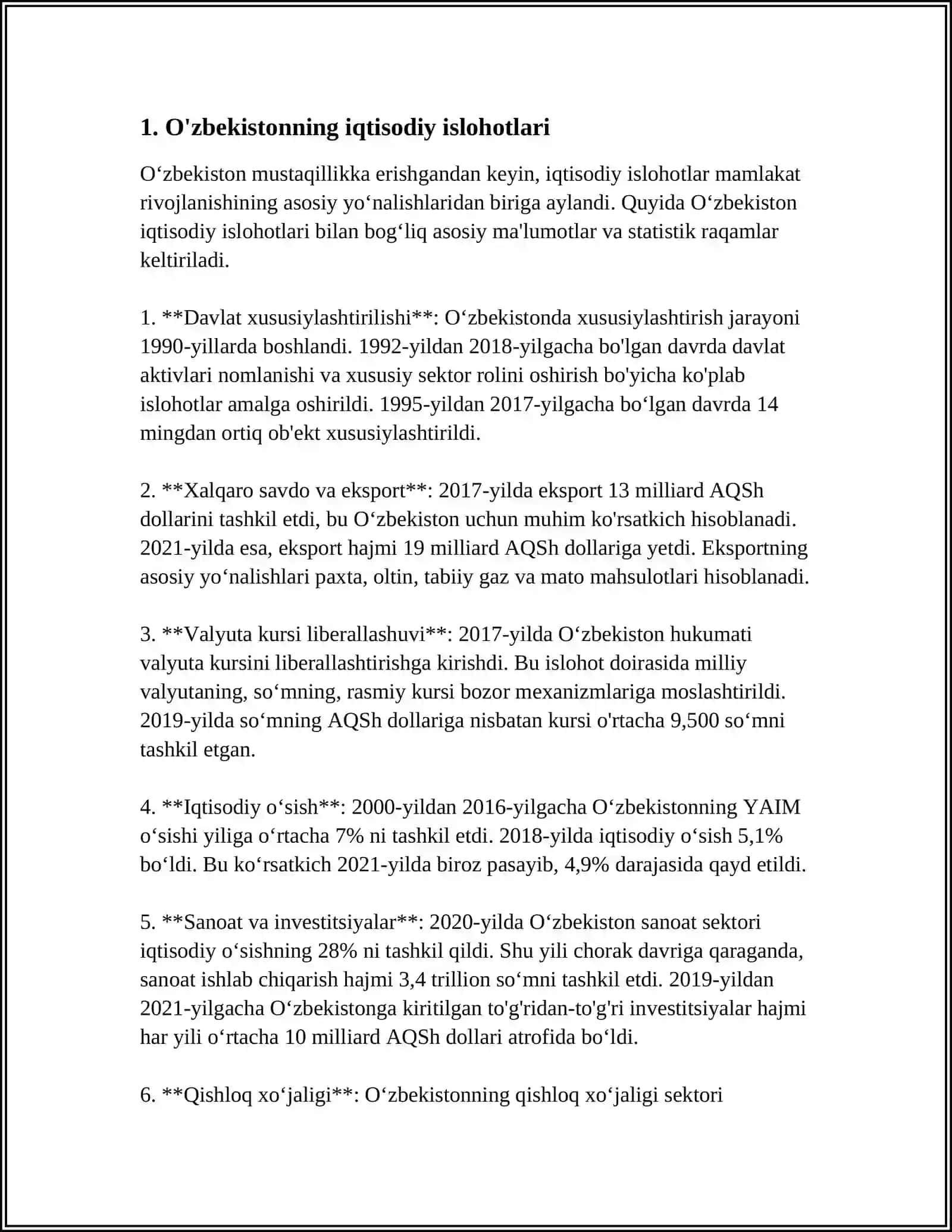 O’ZBEKISTON RESPUBLIKASI MAMURIY BUYURUQBOZLIK TIZIMIDAN BOZOR MUNOSABATLARIGA O’TISH DAVRI KONSEPSIYASI 4