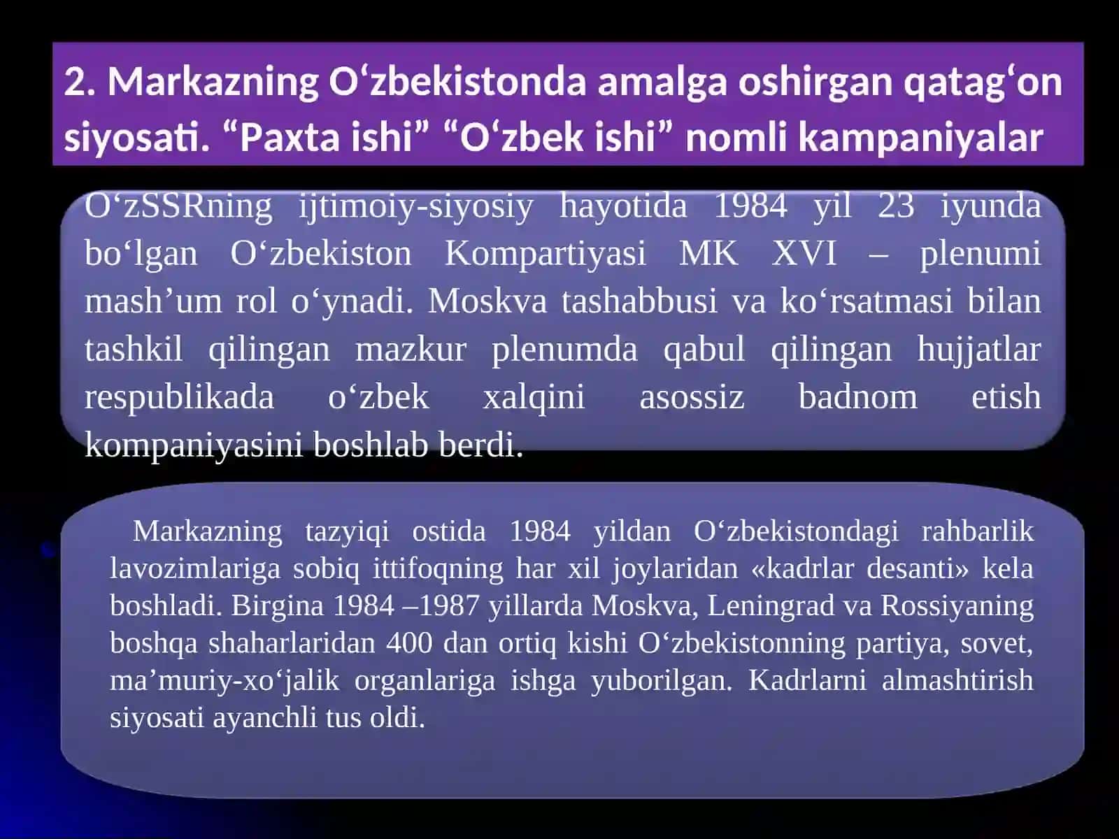 O‘zbekistondagi ijtimoiy-siyosiy jarayonlar 4