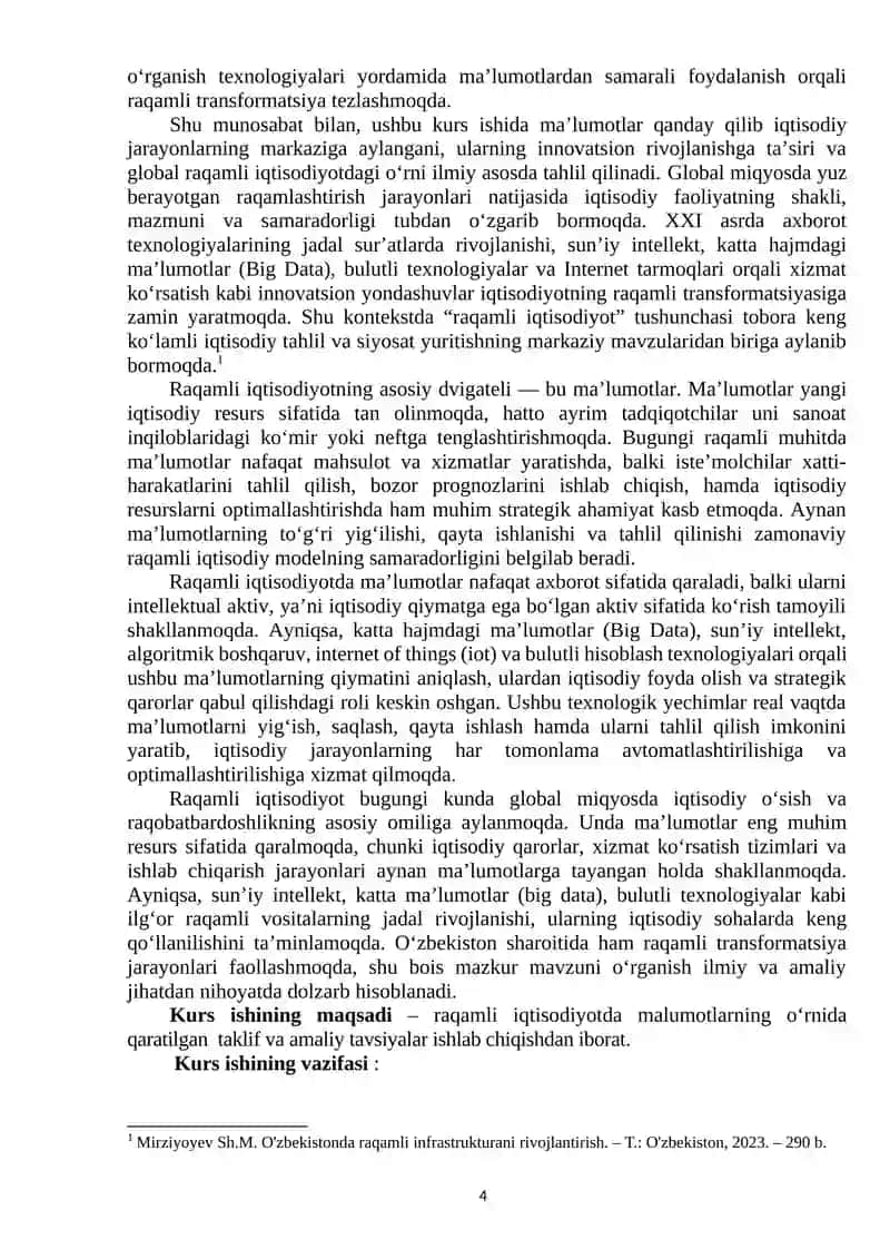 Raqamli iqtisodiyotda ma’lumotlarning o‘rni 4