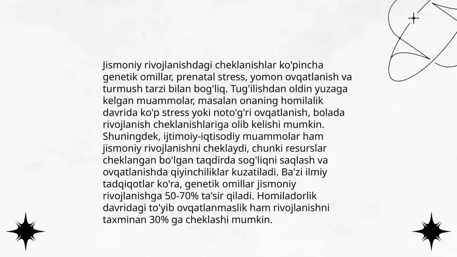 Jismoniy rivojlanishning me'yoriy ko'rsatkichlari 4