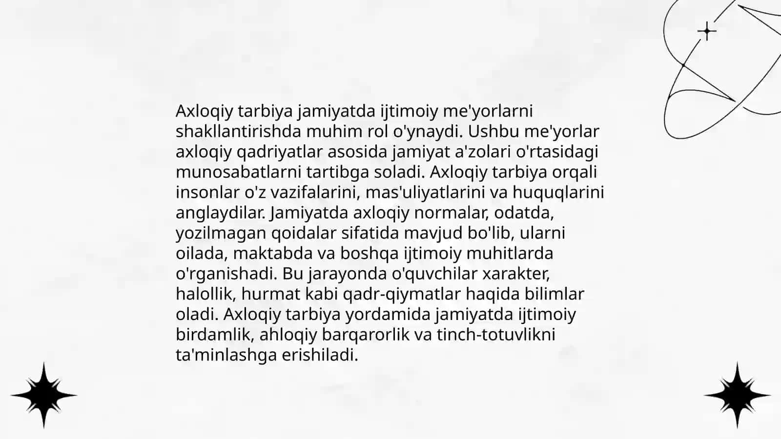 Ma'naviy-axloqiy tarbiya, ekologik va nafosat tarbiyasi 4