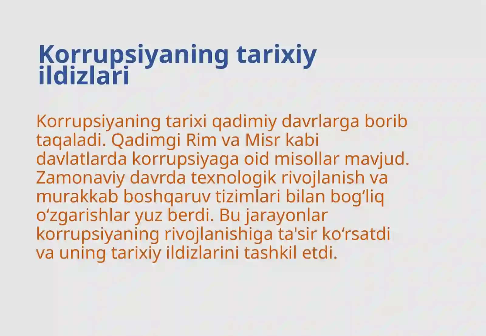 Korrupsiya:uning tarixiy ildizlari. Korrupsiyaga qarshi kurash usullari 4