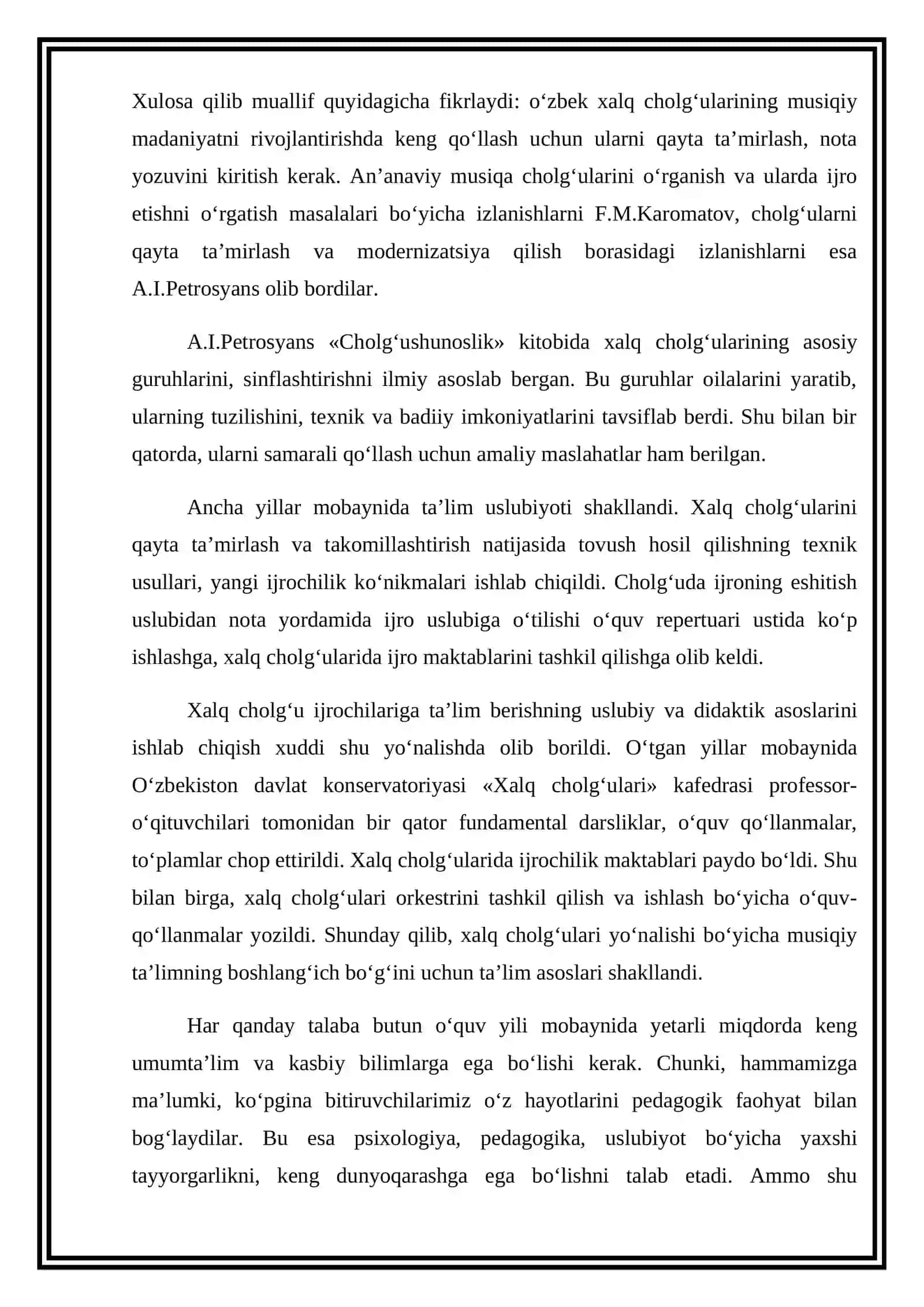 Xalq cholg’ularida ijrochilik uslubiyoti 4