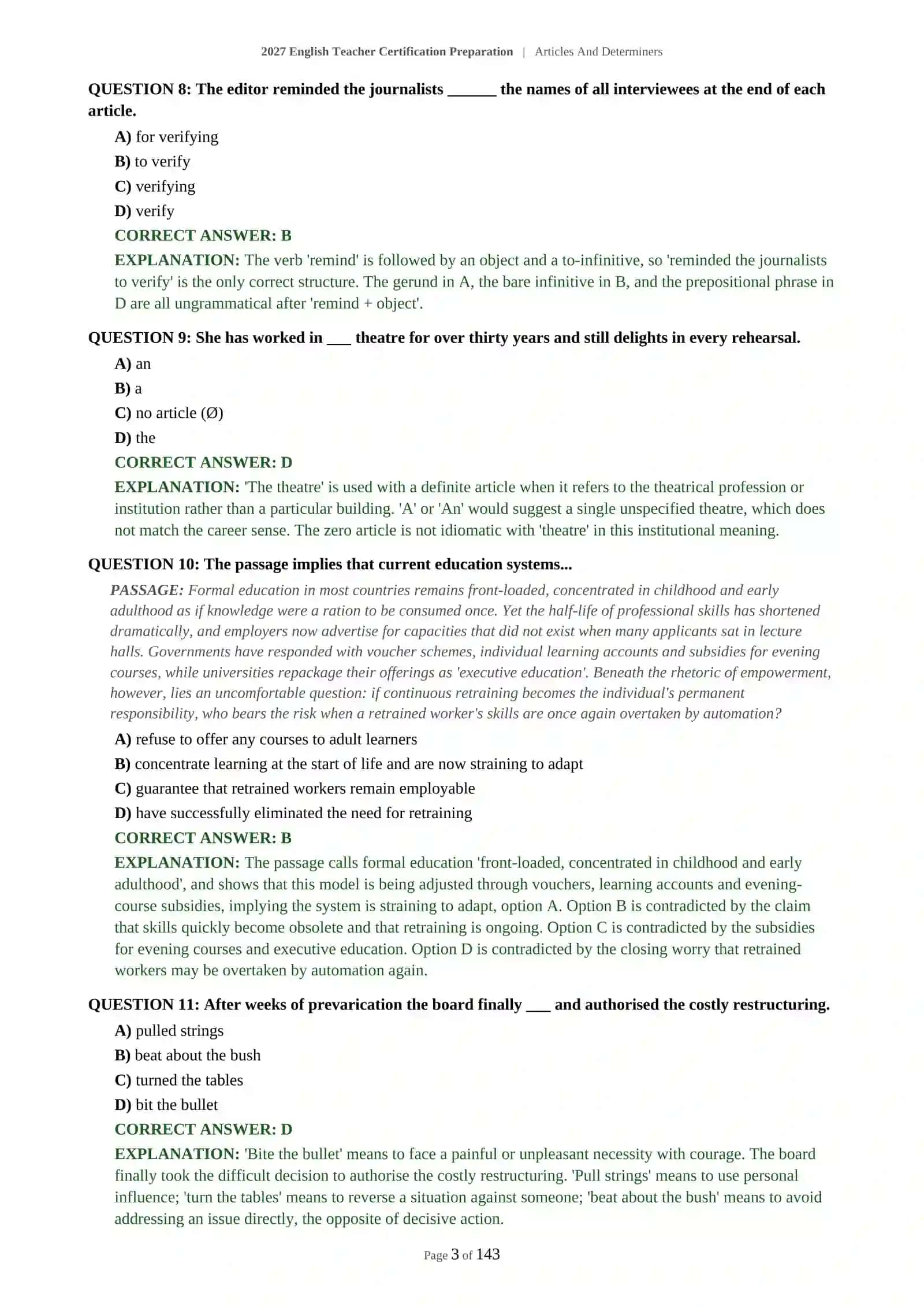 ARTICLES AND DETERMINERS - 2027 CERTIFICATION PREPARATION 4