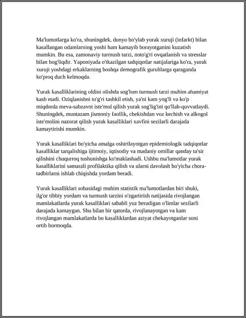 MUSTAQIL ISH Mavzu: KOʻKRAK QAFASIDAGI OGʻRIQLAR BOLALARDA 4