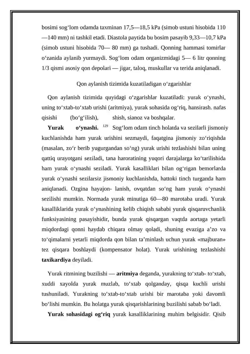 Qon aylanish a’zolari tizimini baholash 4