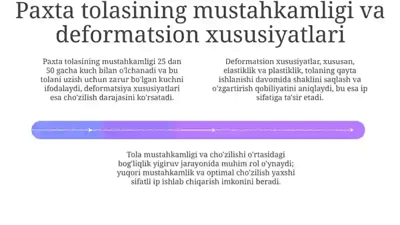 Chigitli paxtaning fizik mexanik xususiyatlari 4