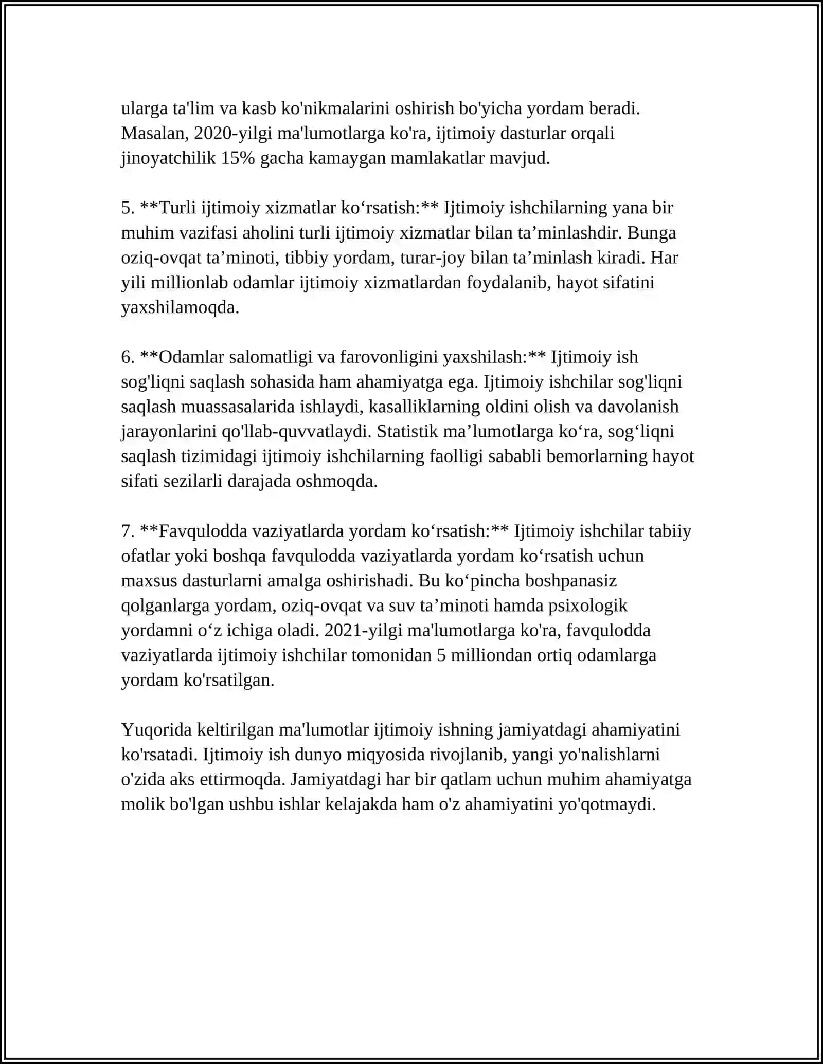Ijtimoiy ish va ijtimoiy ta'minot: asosiy tushuncha va istiqbollari 4