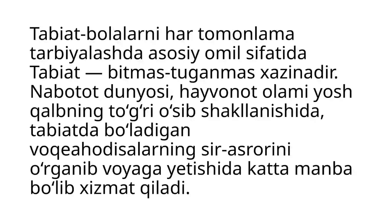 Maktabgacha ta’lim tashkilotlarida tabiat bilan tanishtirish ishlarini tashkil etish 4