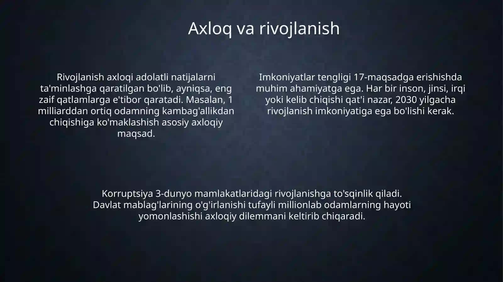 Rivojlanish falsafasi 4