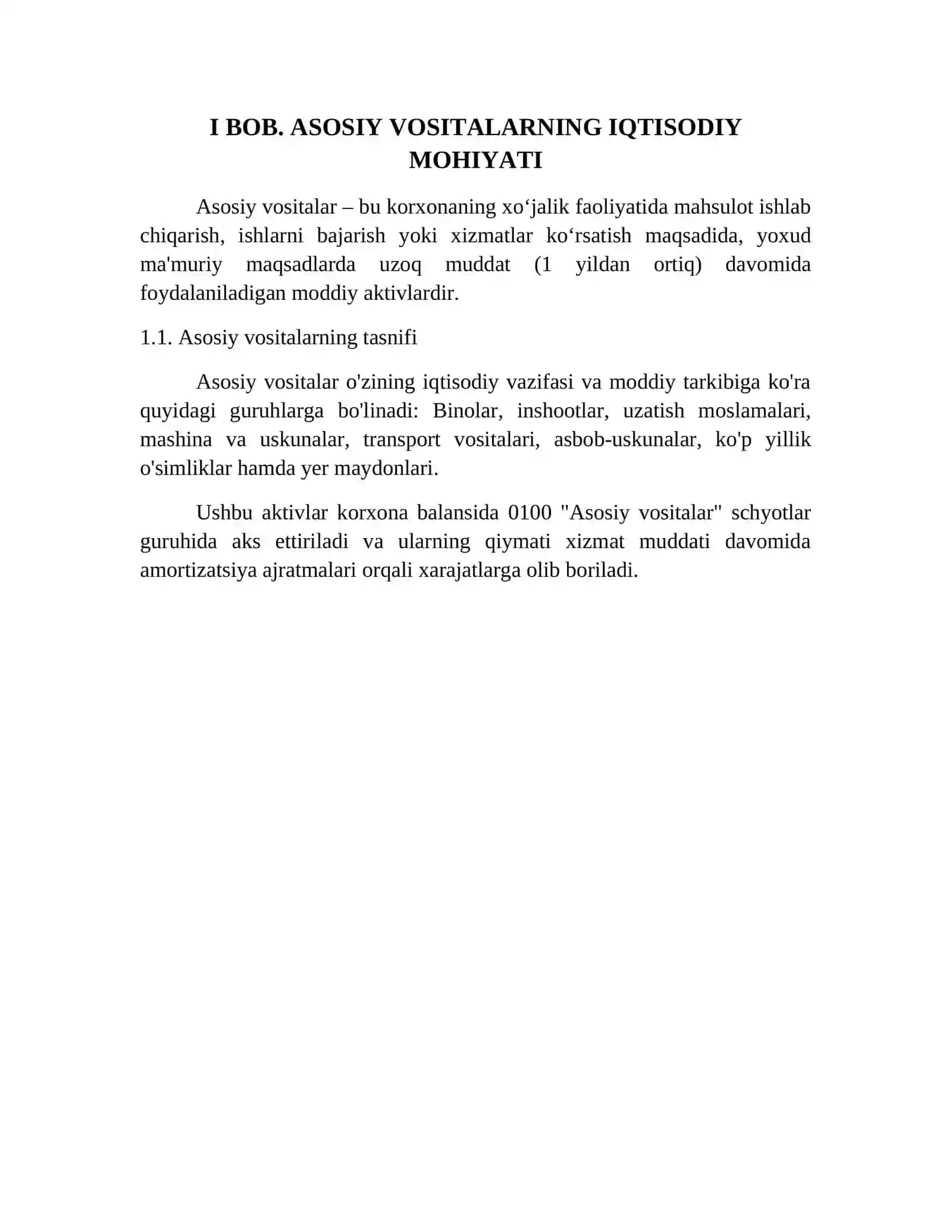 ASOSIY VOSITALAR HISOBI VA ULARNING IQTISODIY TAHLILI 4