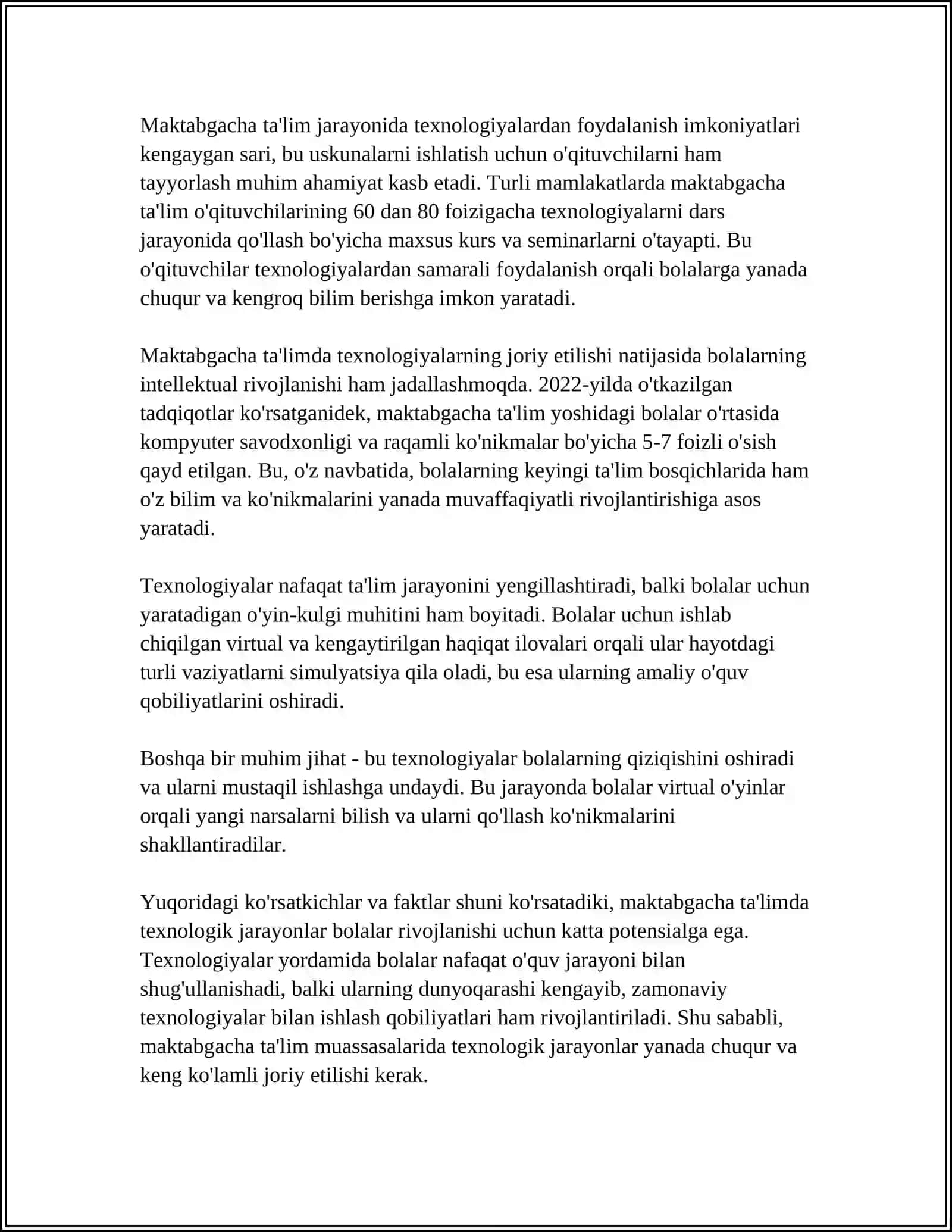 MAKTABGACHA TALIMDA TEXNALOGIK VA LOYXALASHTIRISH JARAYONINI BOSQICHLARI 4