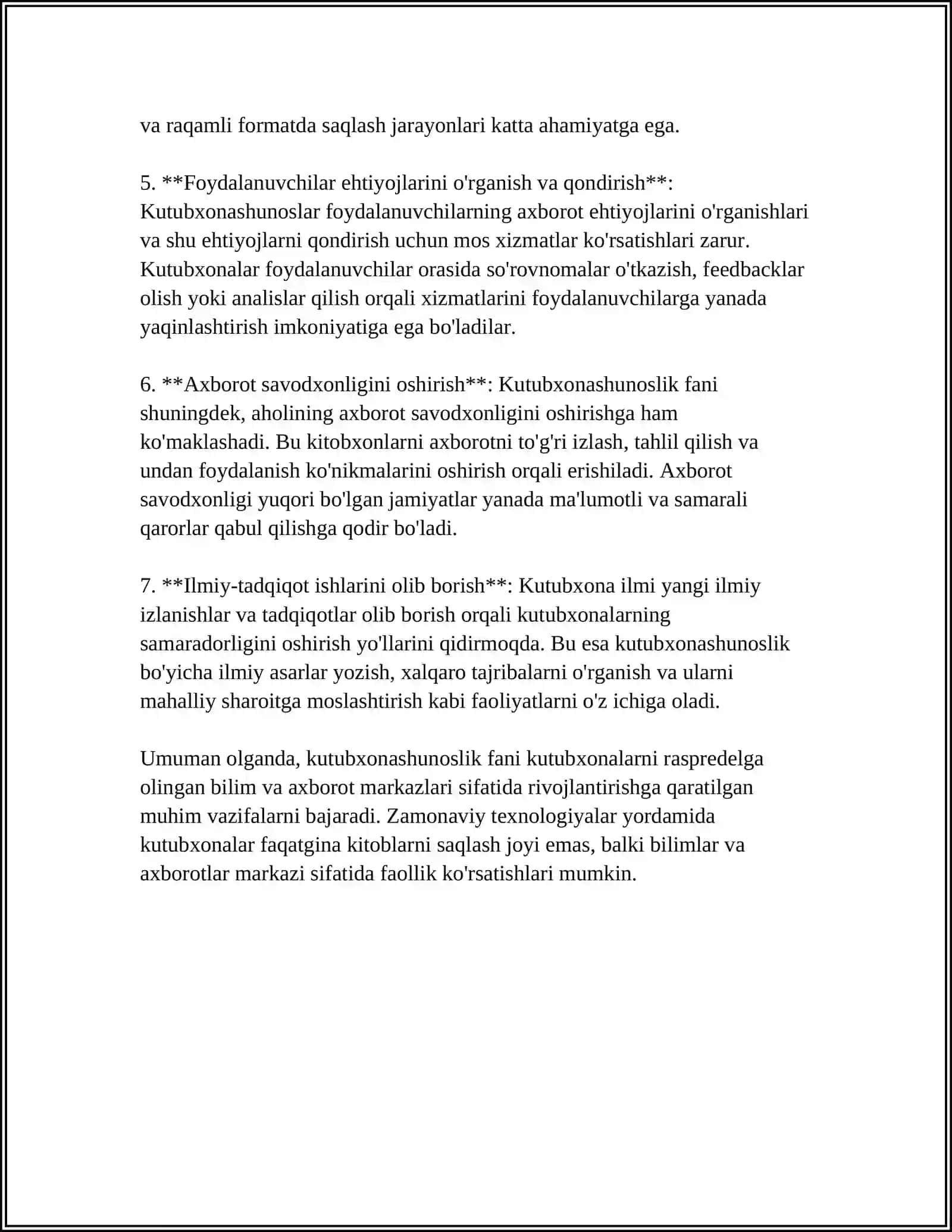 KUTUBXONASHUNOSLIK FANINING VAZIFALARI VA TUZILMALARI 4