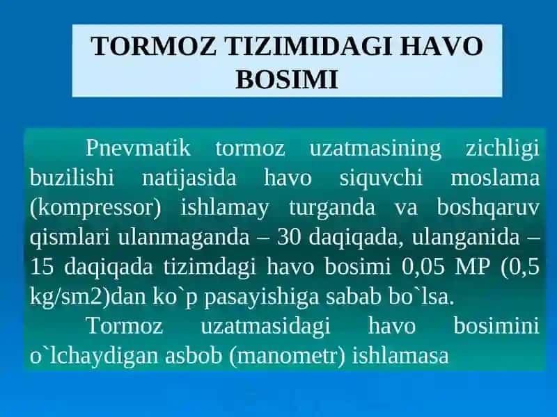 TRANSPORT VOSITALARIDAN FOYDALANISHNITA`QIQLOVCHI SHARTLAR 4