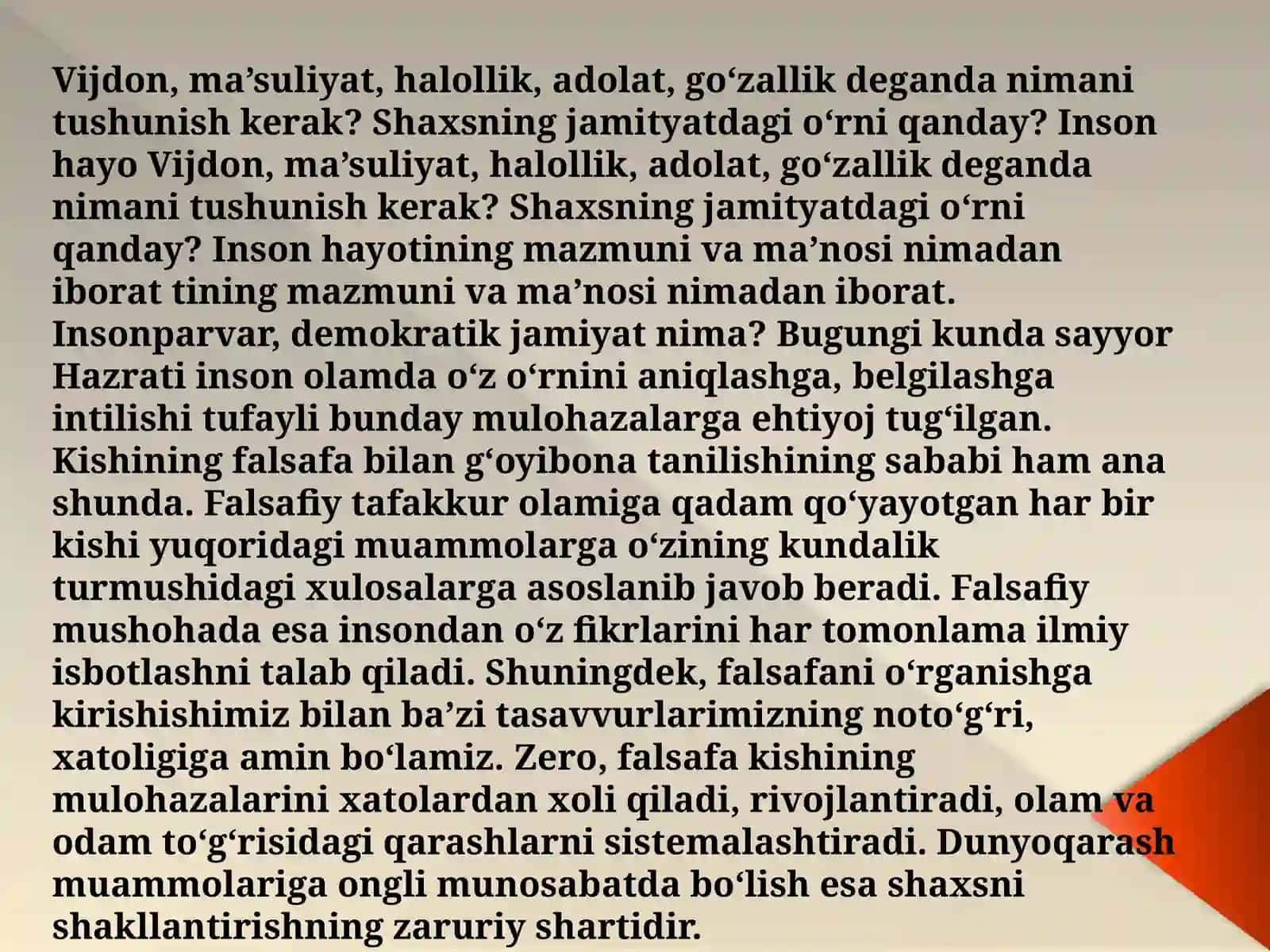 FALSAFIY DUNYOQARASH.DUNYOQARASH SHAKLLARI 4