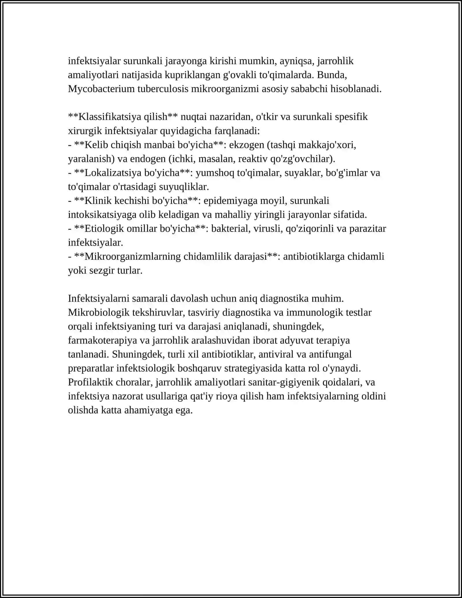 O'tkir va surunkali spesifik xirurgik infektsiyalar 4