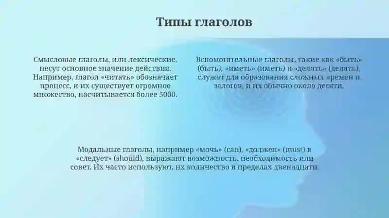Глагол: Основы и Классификация 4