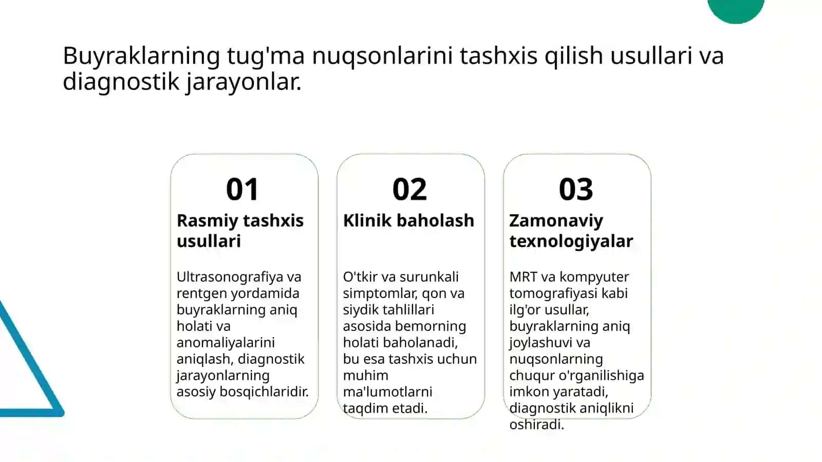 Buyraklarning tug'ma va orttirilgan nuqsonlarida bajariladigan operatsiyalar 4