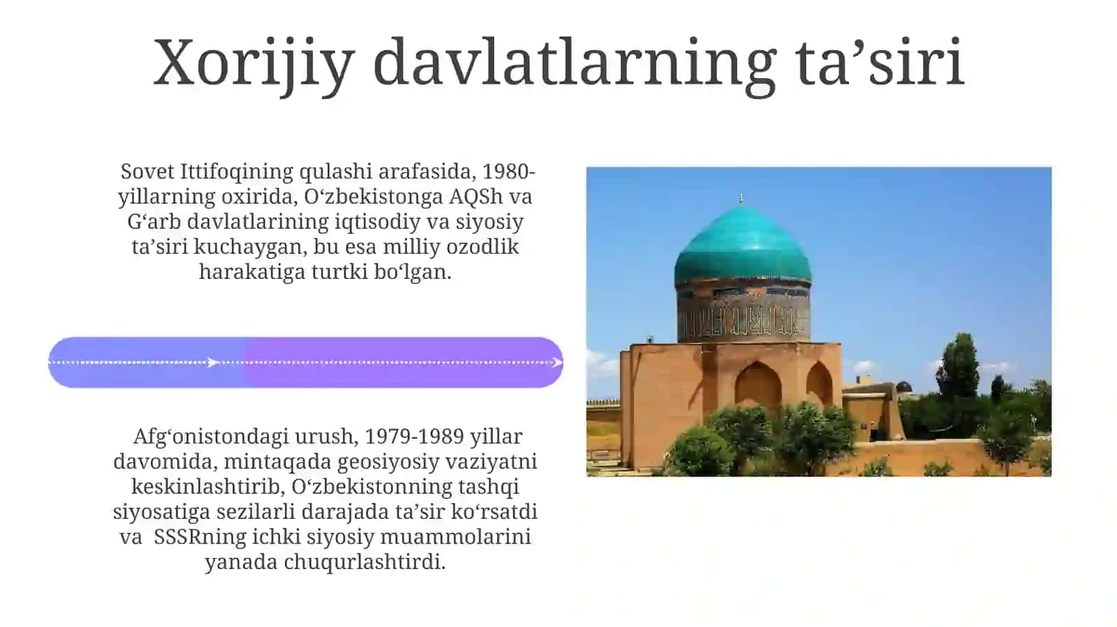 Mustaqillikka erishisharafasida O'zbekistondagi ijtimoiy-siyosiy jarayonlar 4