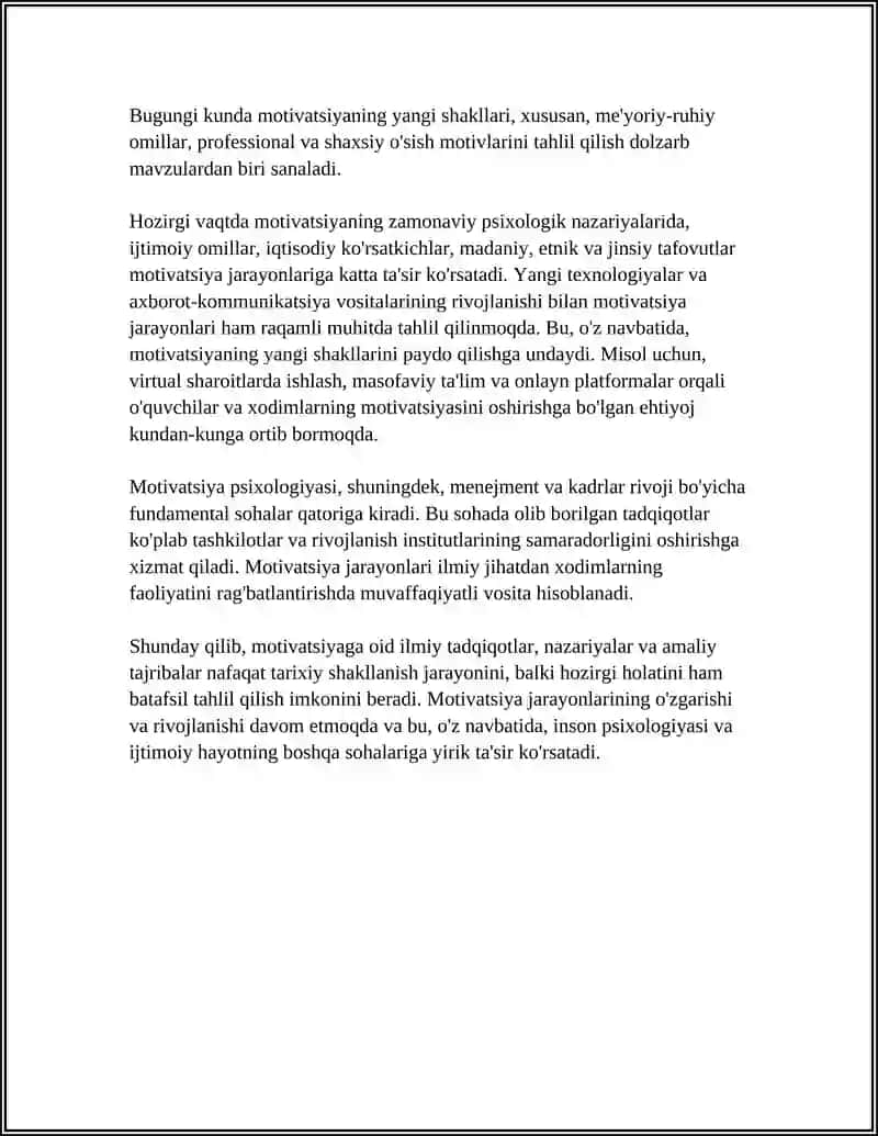 MOTIVATSIYA JARAYONLARI PSIXOLOGIYASI TARIXI VA HOZIRGI HOLATI 4