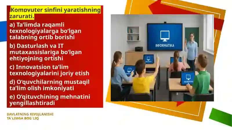Zamonaviy iformatika va axborot texnologiya xonasini jihozlash 4