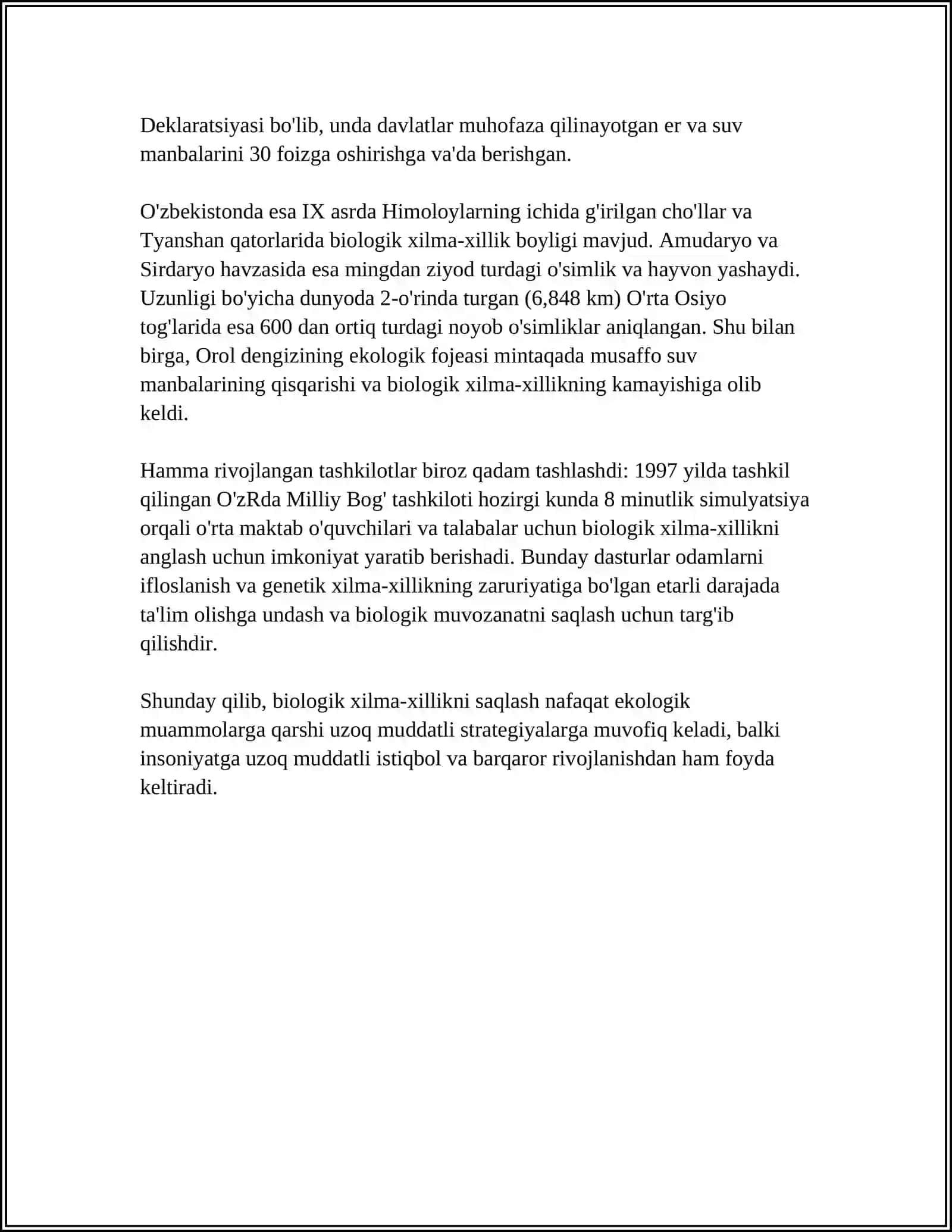 MUSTAQIL ISH Mavzu: ORGANIZMNI CHINIQTIRISH USULLARI 4