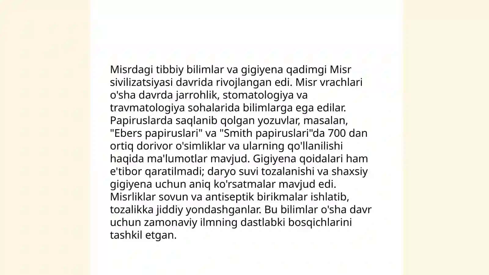 Qadimgi sivilizatsiyalarda sanitariya amaliyotlari 4