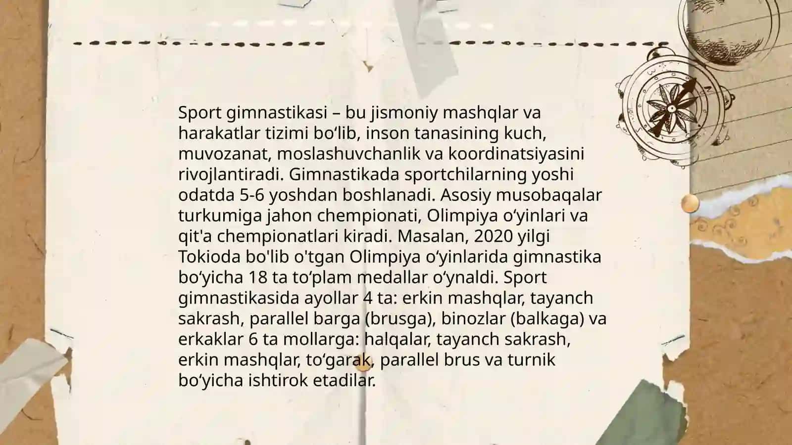 Gimnastika turlari va tasnifi 4