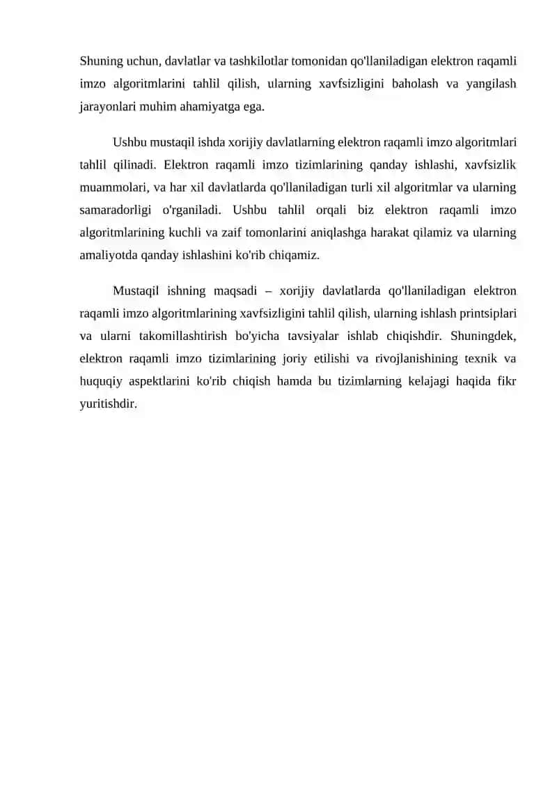 Xorijiy davlatlarning elektron raqamli imzo algoritmlari tahlili. 4