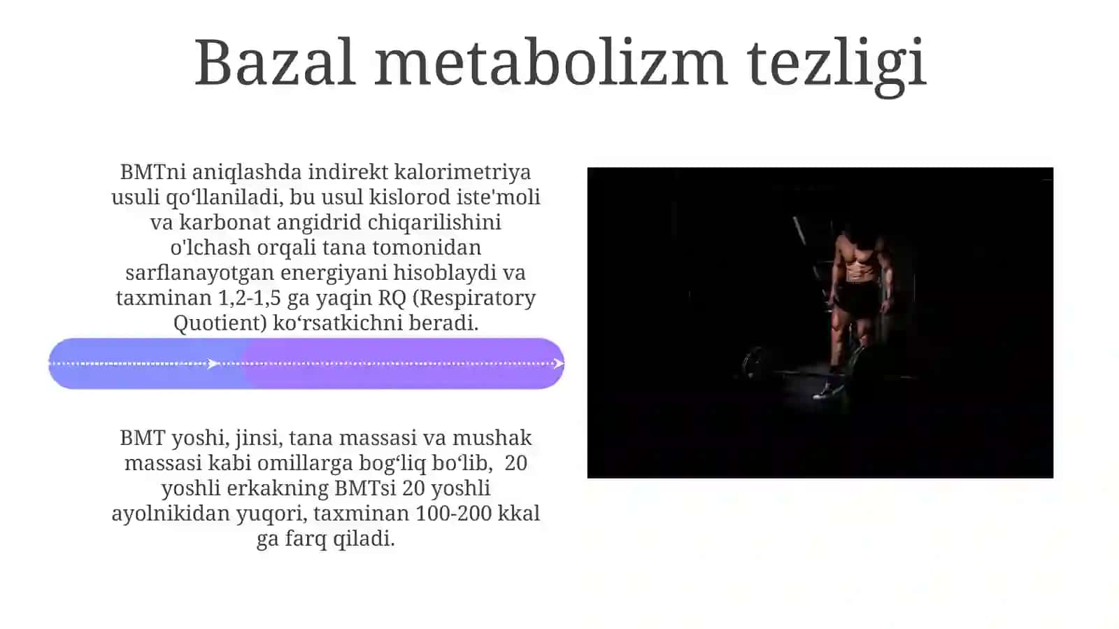 Asosiy modda almashinuvi, ovqat hazm qilish va quvvatni aniqlash 4