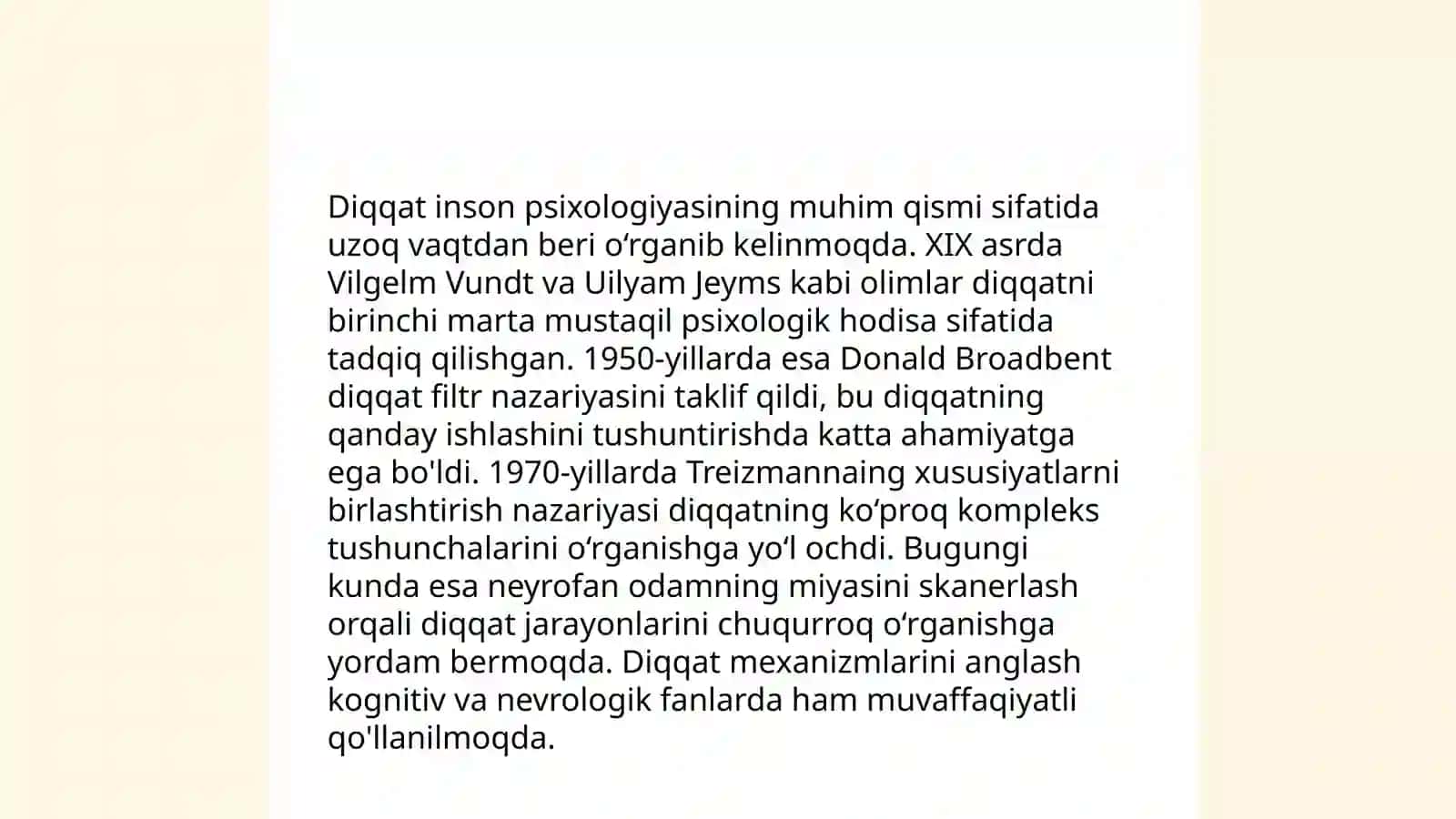 Diqqat haqida tushuncha va uning nerv fiziologik asoslari 4