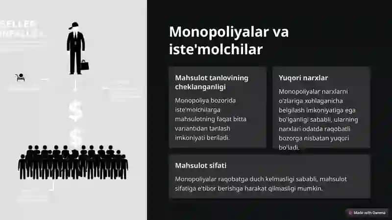 Monopoliyalarning iqtisodiy xususiyatlari 4