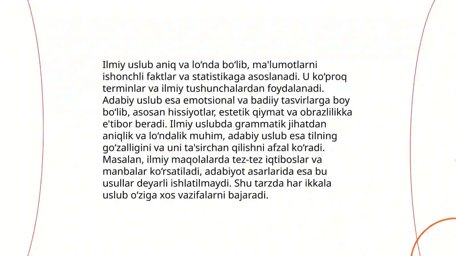 Ilmiy uslub. Sohaviy terminlarning leksik xususiyatlari 4