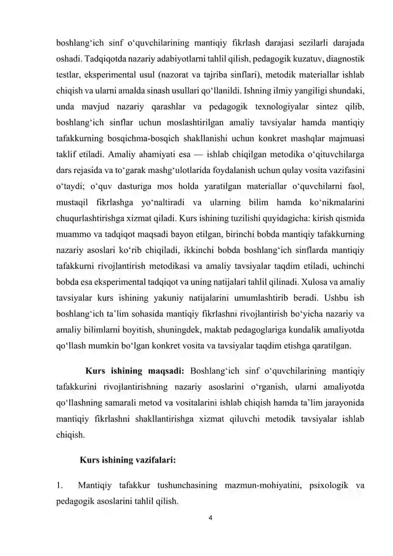 Boshlang 'ich sinf o'quvchilarining mantiqiy tafakkurini rivojlantrish 4