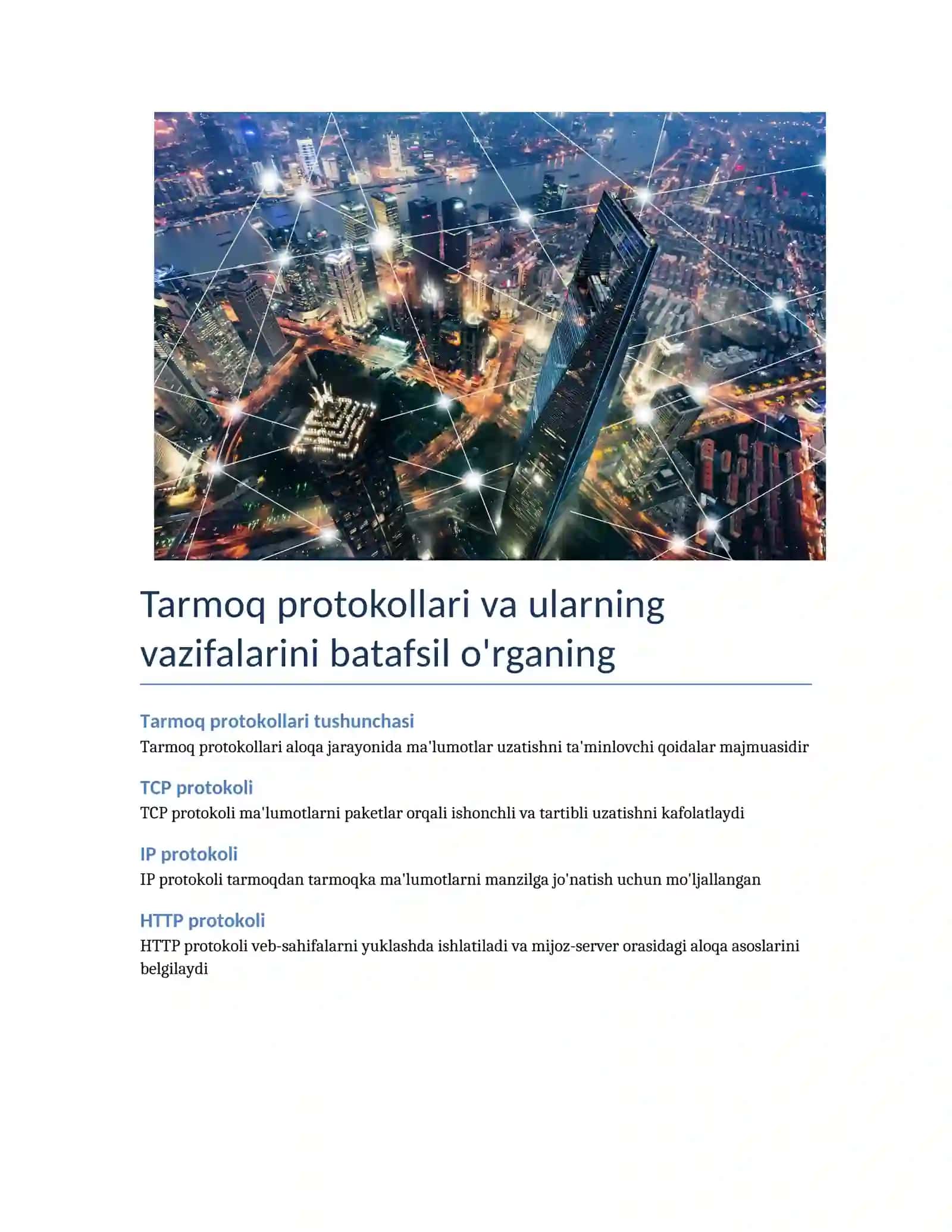 Kompyuter tarmoqlari asosiy tushunchalari 4