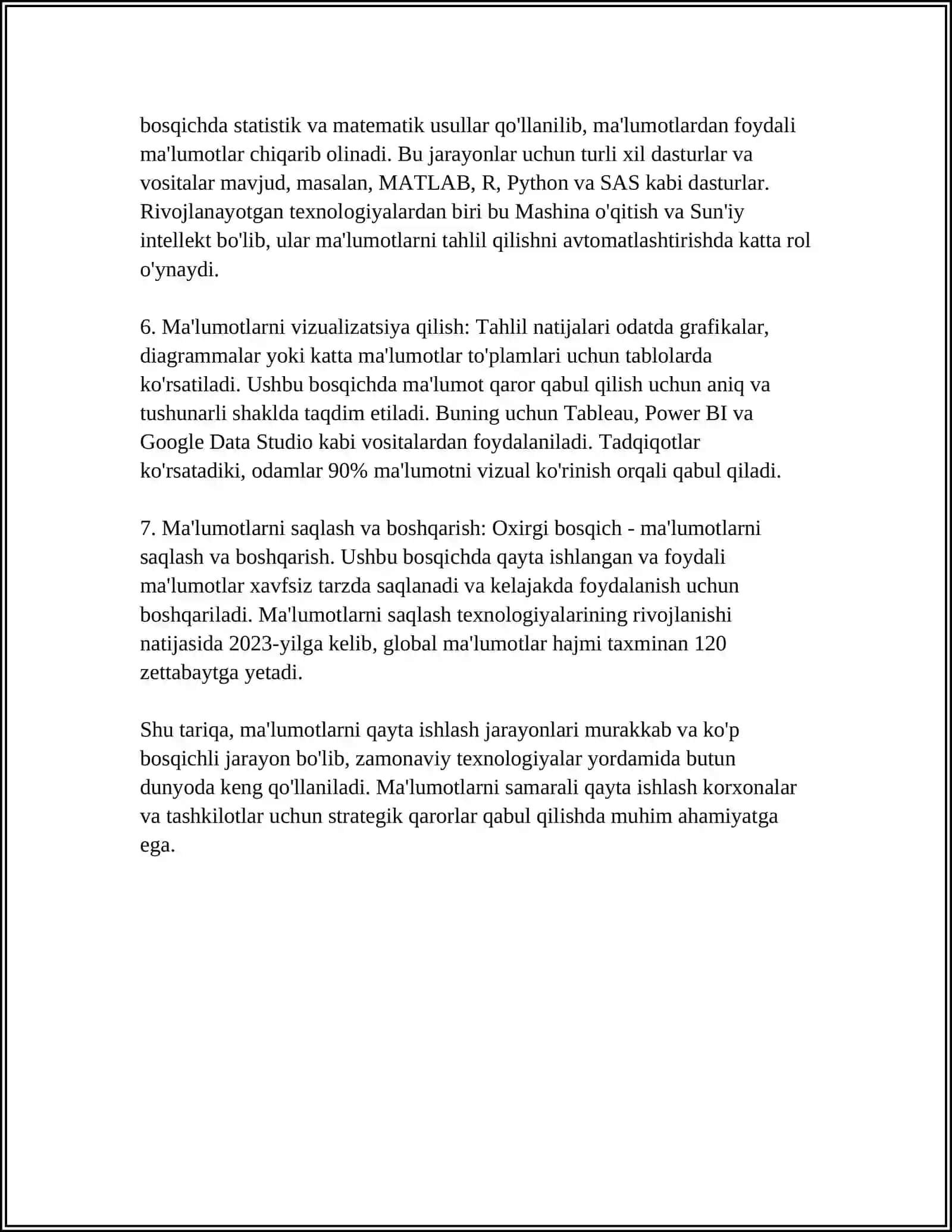 MA’LUMOTLARNI TANLASH VA ULAR USTIDA AMALLAR 4