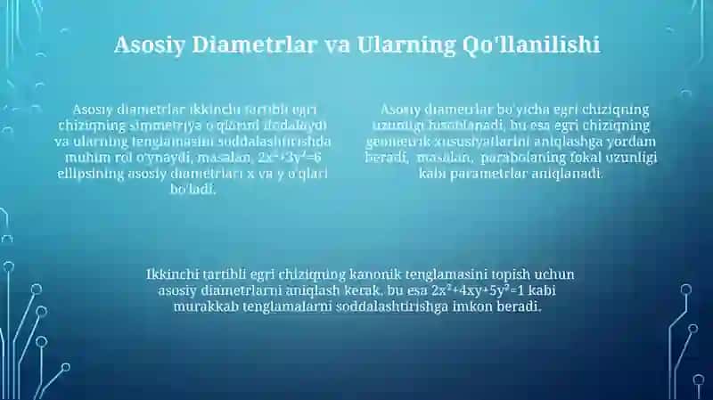 Konjugat diametrlar 4