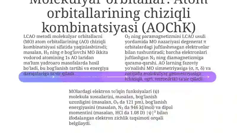 Elektron to'lqin funksiyasi tavsiflovchi molekulyar xossalar 4