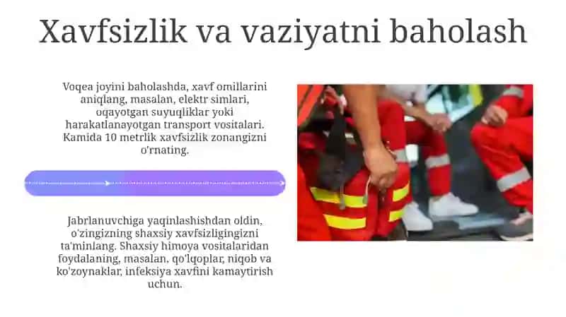 Favqulodda birinchi yordamga tayyorgarlik 4